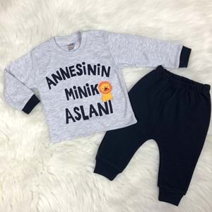 Annesinin Minik Aslanı Erkek Bebek Takım