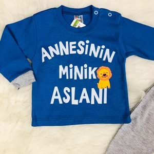 Annesinin Minik Aslanı Erkek Bebek Takım