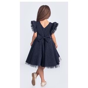 Kız Çocuk Janjanlı Kumaş Abiye SB669