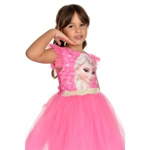 Pembe Elsa Parti Elbisesi
