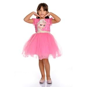 Pembe Elsa Parti Elbisesi