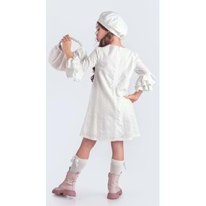 Kız Çocuk Şapka, Çanta, Çorap Ve Uzun Kol Elbise SB704