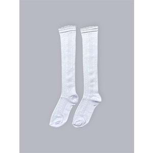 Desenli Dizaltı Çorap Kız Çocuk Çorap SB709