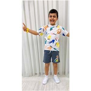 Erkek Çocuk Yazlık Penye Şortlu Takım SB710