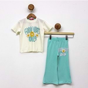 Kız Çocuk Kısa Kol İspanyok Yazlık Takım SB712