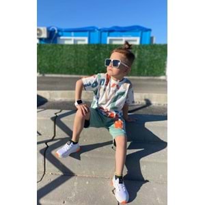 Baskılı Erkek Şortlu Takım SB715