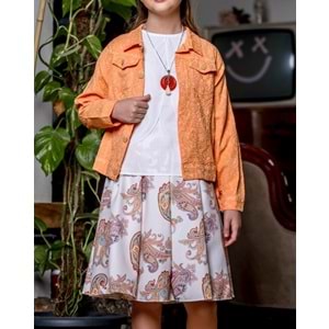 Kız Çocuk Etekli Tarz Takım SB719