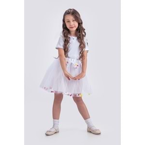 Tül Kız Kurdelalı Çocuk Etek SB726