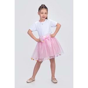 Tül Kız Kurdelalı Çocuk Etek SB726