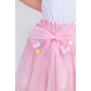 Tül Kız Kurdelalı Çocuk Etek SB726