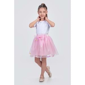 Tül Kız Kurdelalı Çocuk Etek SB726