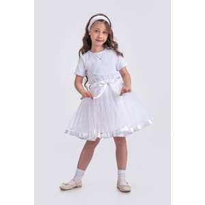 Kız Çocuk Kurdelalı Tül Etek SB728