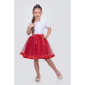 Kız Çocuk Kurdelalı Tül Etek SB728
