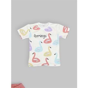 Baskılı Kız Şortlu Yazlık Takım SB730