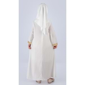 Kız Çocuk Eşarplı Boydan Ferace Elbise