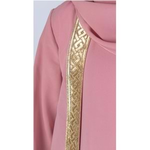 Kız Çocuk Eşarplı Boydan Ferace Elbise