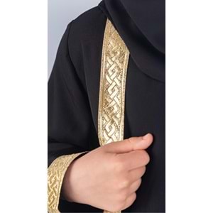 Kız Çocuk Eşarplı Boydan Ferace Elbise