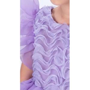 Robası Modelli Kız Çocuk Şifon Abiye