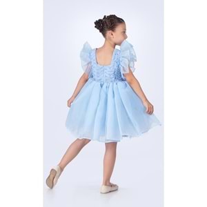 Robası Modelli Kız Çocuk Şifon Abiye