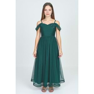 Kız Çocuk Şifon Destekli Garson Abiye