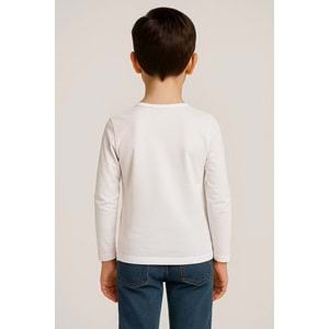 Likralı Uzun Kollu Okul Tişört