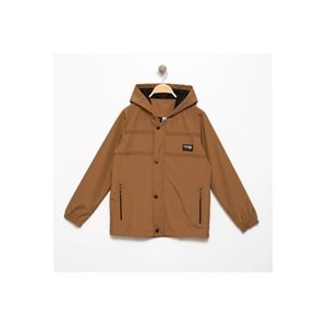 Erkek Çocuk Kapüşonlu Cepli Yağmurluk