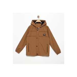Erkek Çocuk Kapüşonlu Cepli Yağmurluk