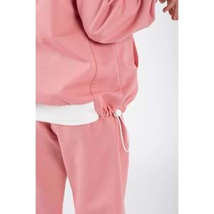 Kız Çocuk Arma Detaylı Lastikli Tarz Eşofman Takım