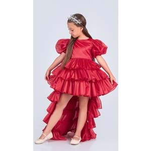 Kız Çocuk Çıkarılabilir Kuyruklu, Taçlı Elbise Abiye