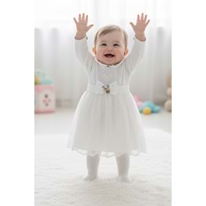 Kız Bebe Kalpli Elbise