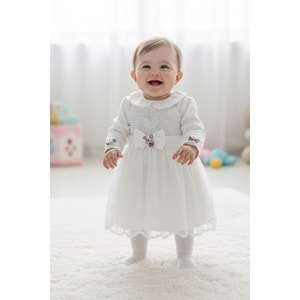 Kız Bebe Kalpli Elbise