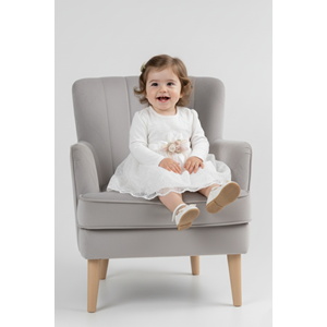 Kız Bebe Beli Çiçekli Özel Gün Elbise