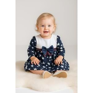 Kız Bebek Kurdelalı Star Elbise