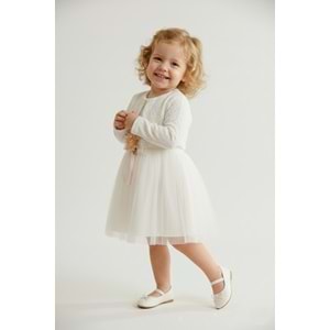 Kız Bebek Bolerolu Çiçek Motif Tütülü Elbise