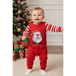 Yılbaşı Çıt Çıt Kapamalı Bebek Tulum M00775