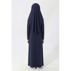 Tek Parça Jarse Tesettür Kız Çocuk Namaz Elbise
