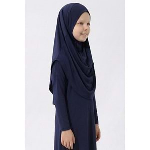 Tek Parça Jarse Tesettür Kız Çocuk Namaz Elbise