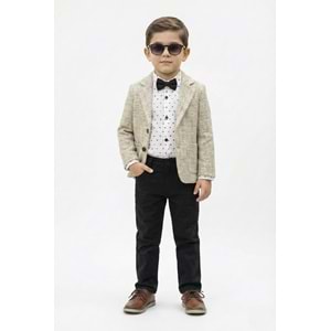 Gömlekli Erkek Çocuk Takım Elbise (Papyonlu 4'lü Set) SB00792
