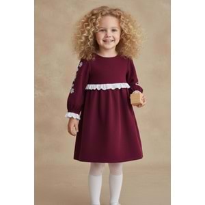 Fitilli Kadife Kız Çocuk Fistolu Elbise