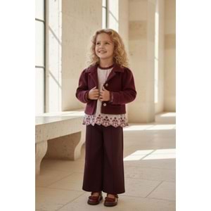 Kız Çocuk Ceketli Gömlekli Takım