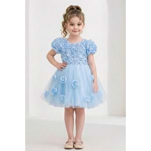 Kız Çocuk Güllü Tütü Özel Gün Elbisesi