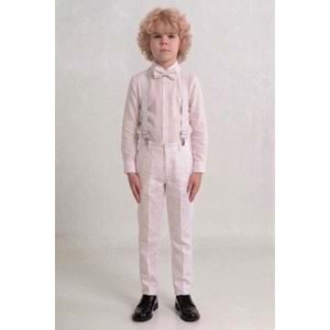 23 Nisan Çocuk Bayramı Beyaz Gabardin Pantolonlu Erkek Çocuk Takımı