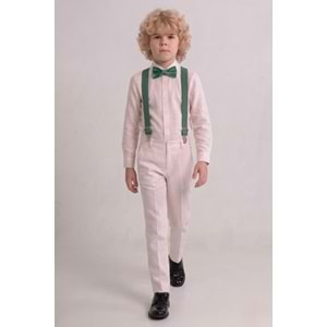 23 Nisan Çocuk Bayramı Beyaz Gabardin Pantolonlu Erkek Çocuk Takımı