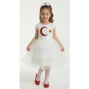 Bayraklı Kız Çocuk Tören Elbise