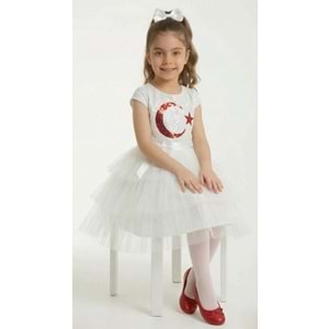 Bayraklı Kız Çocuk Tören Elbise