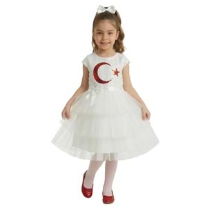 Bayraklı Kız Çocuk Tören Elbise