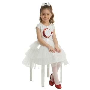 Bayraklı Kız Çocuk Tören Elbise