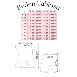 Kız Çocuk Desenli 3lü Deniz ve Havuz Mayosu M00814