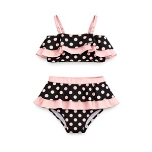 Kız Çocuk Desenli Deniz ve Havuz Bikini Mayo M00815