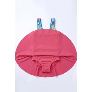 Kız Çocuk Deniz Yıldızı Elbiseli Mayo M00821